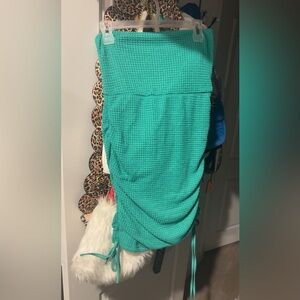 Green Textured dress medium